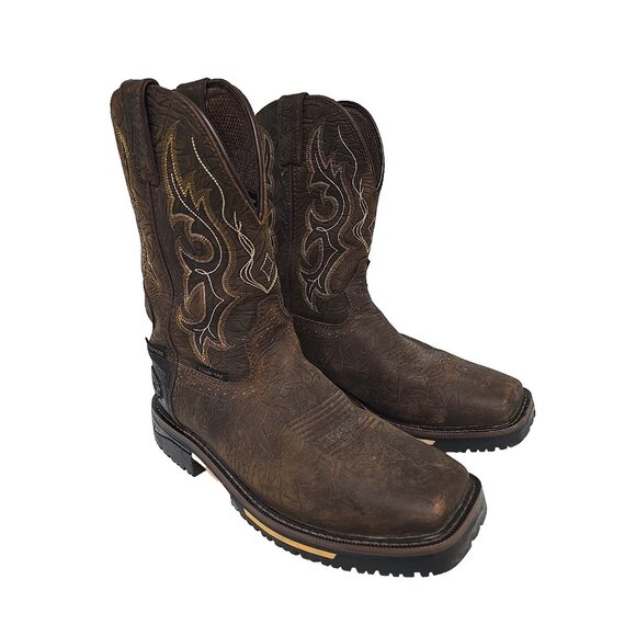Justin Men’s Pull-On Joist WP Composite Toe Western Boots SE4625 Brown Size 10D - Picture 1 of 7